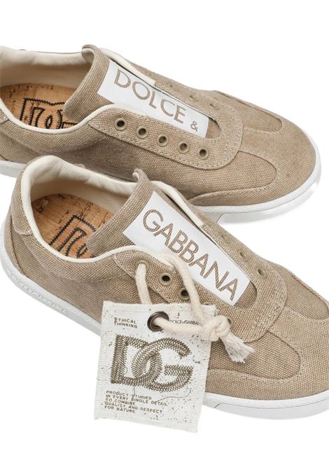 Sneakers In Canvas Beige DOLCE & GABBANA KIDS | DA5287-AW5208H065